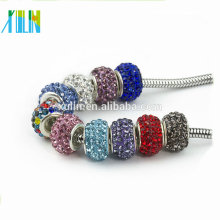 DIY charms Crystal Rondelle polymer clay Big Hole DIY European Beads